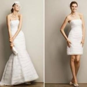 White Strapless Mermaid Wedding Dress - Unaltered